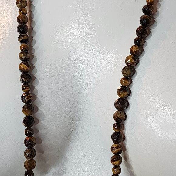 Jay King Sterling Silver & Tiger's Eye Beaded Necklace - Picture 2 of 4